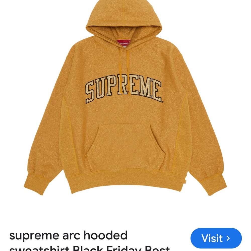RARE! Authentic  Supreme Gold Arc Logo Hoodie. Collectors! Exclusive here
